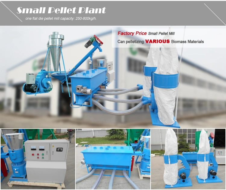 5-6ton CE Approved Farm Use Flat Die Biomass Pellet Making Mill