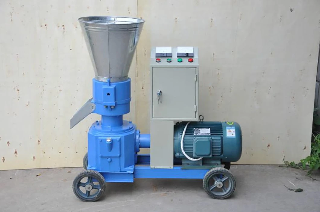 90-150 Kgh Small Animal Feed Flat Die Pellet Mill