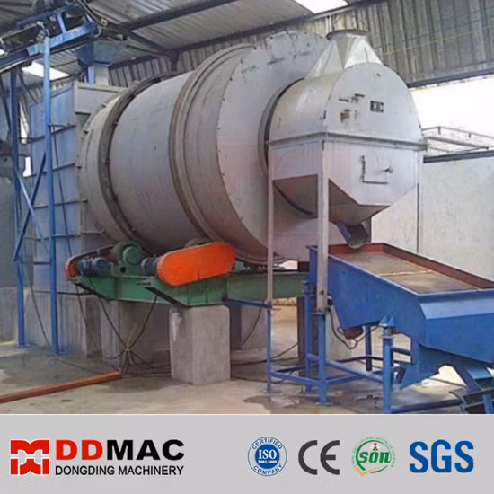 Essiccatore a tamburo rotante da miniera 5tph-10tph per sabbia di quarzo, argilla, caolino, bentonite, clinker, nichel, asciugatrice per sabbia di fiume